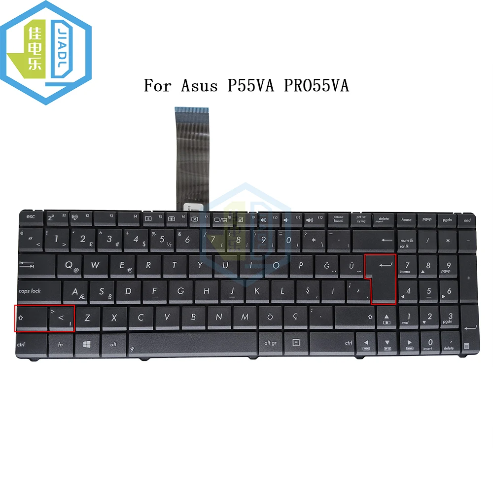 Turkey Laptop Keyboard For Asus P55 P55V P55VA PRO55VA RU Turkish Notebook Replacement Keyboards 0KNB0-6270RU00 6270TU00