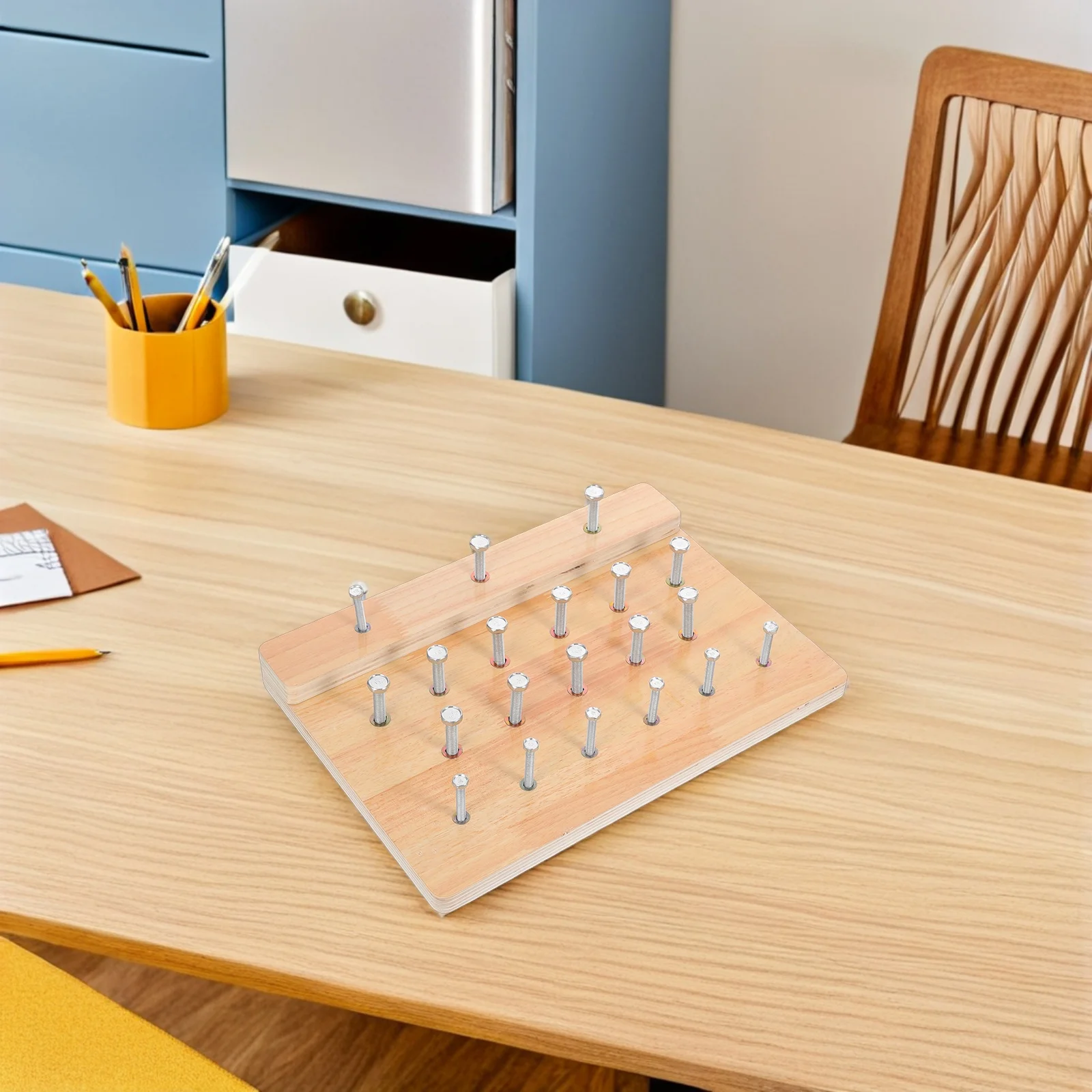 Houten Vinger Revalidatie Pegboard Handtherapie Board Voor Krachttraining Behendigheid Coördinatie Oefening Tool Thuiskliniek