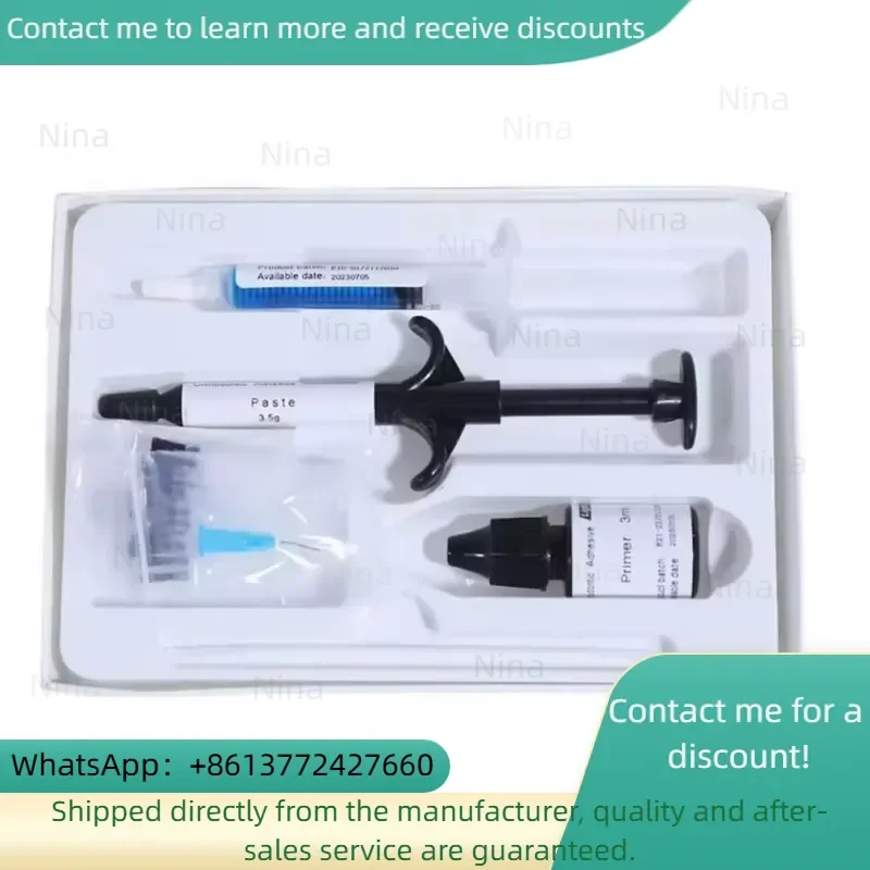 Adhesive Blue Glue Kit Light Cure Bonding Glue Glue for Orthodontic Brackets Teeth Adhesive Dentist Material