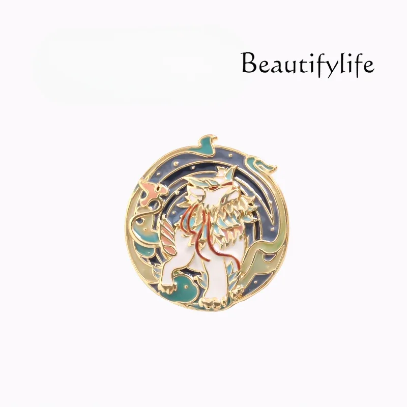 

Premium sense light luxury niche personality new brooch badge design sense retro corsage