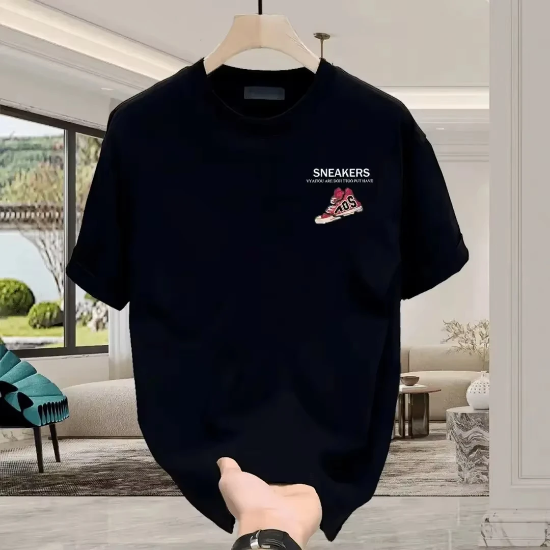 Classic Shoe Collection Design Tee Cotton T Shirt for Summer Casual Outings Suited for Casual Street Style High-Quality Fashion