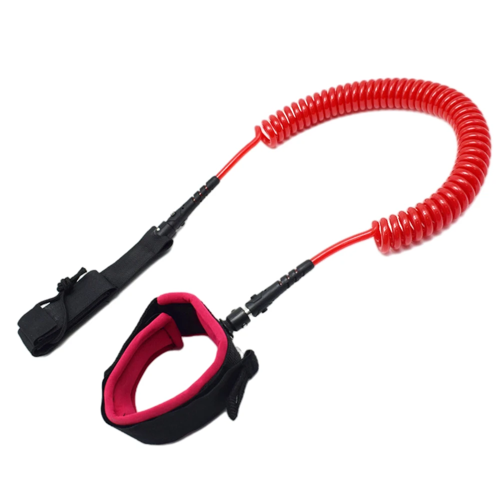 Picture Shows Boats Quick Release Clip Spiral Ribbon Cord M SUPs Coiled Leash High Quality Lanyard Quick Release Clip