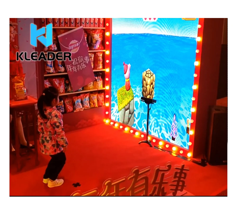 interactive projectors Kinect jump game AR 3D holographic immersive dynamic digital human body Induction with games trampoline