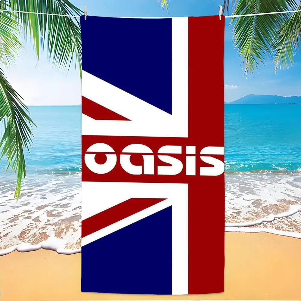 U-United Kingdom Flag Towel Polyester Beach Towel Quick Dry Sand Free Bath Towel for Summer Pool Travel Vacation