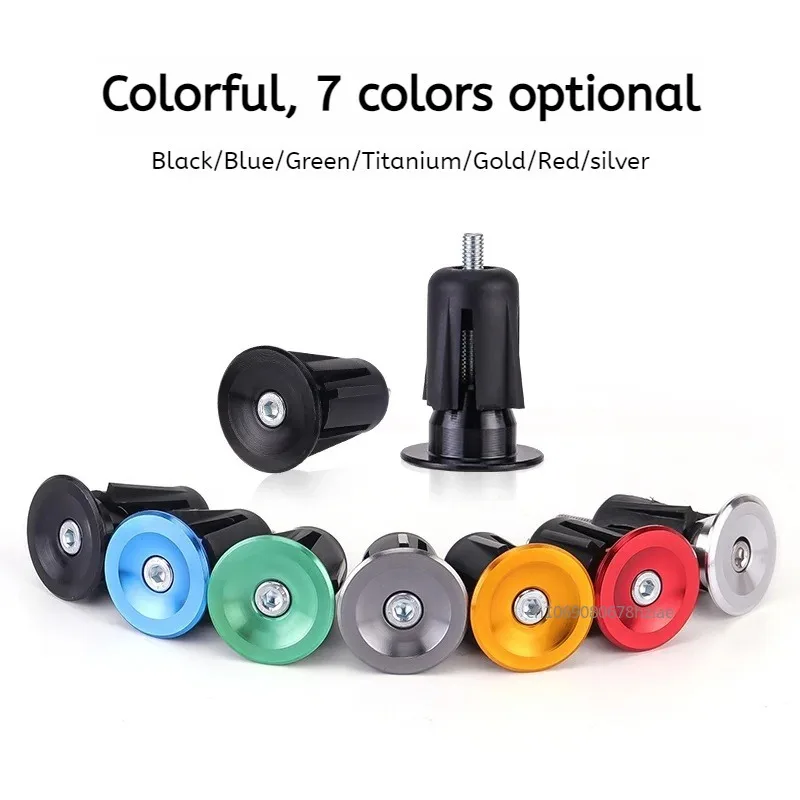 1 Pair Aluminium Alloy MTB Bike Handle Bar End Cap Multicolor Mountain Road End Plugs Cycling Accessories Bicycle Handlebar