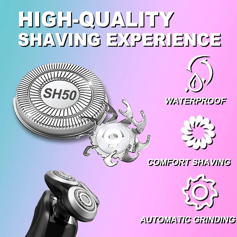 SH50 Replacement Blades Compatible with Philips Norelco Series 5000 Electric Shaver Replacement Heads 3/6/9PCS