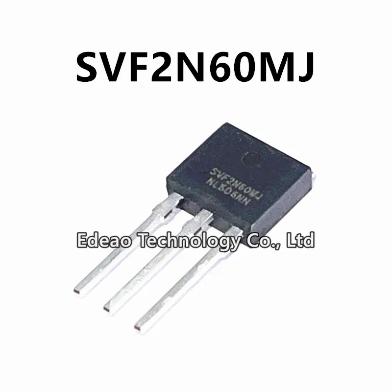 10~50 Peças/lote NOVO Transistor MOSFET de Canal N SVF2N60MJ TO-251 SVF2N60 2N60 2A 600V