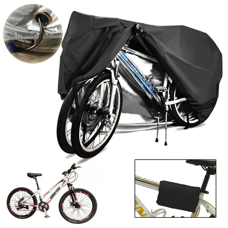 

Double Bicycle Cover for Two Bikes Waterproof UV Protection Dustproof Outdoor Bike Cover Bike Protector Cover for Bikes Storage