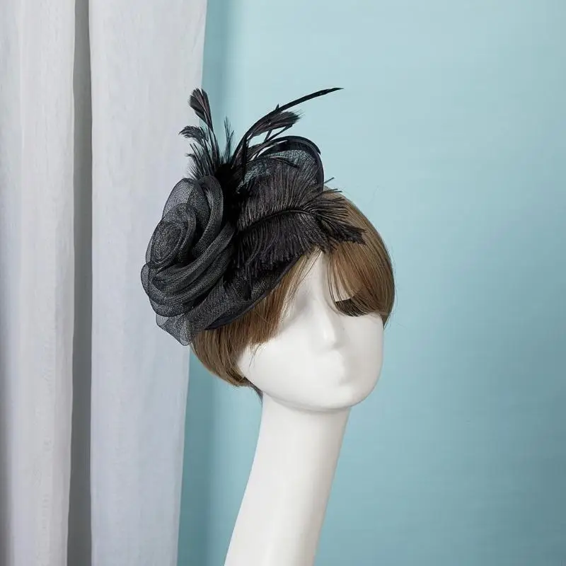 Delicate Women's Linen Fascinator Retro Styles Linen Brida Hat Decoration For Weddings And Special Event
