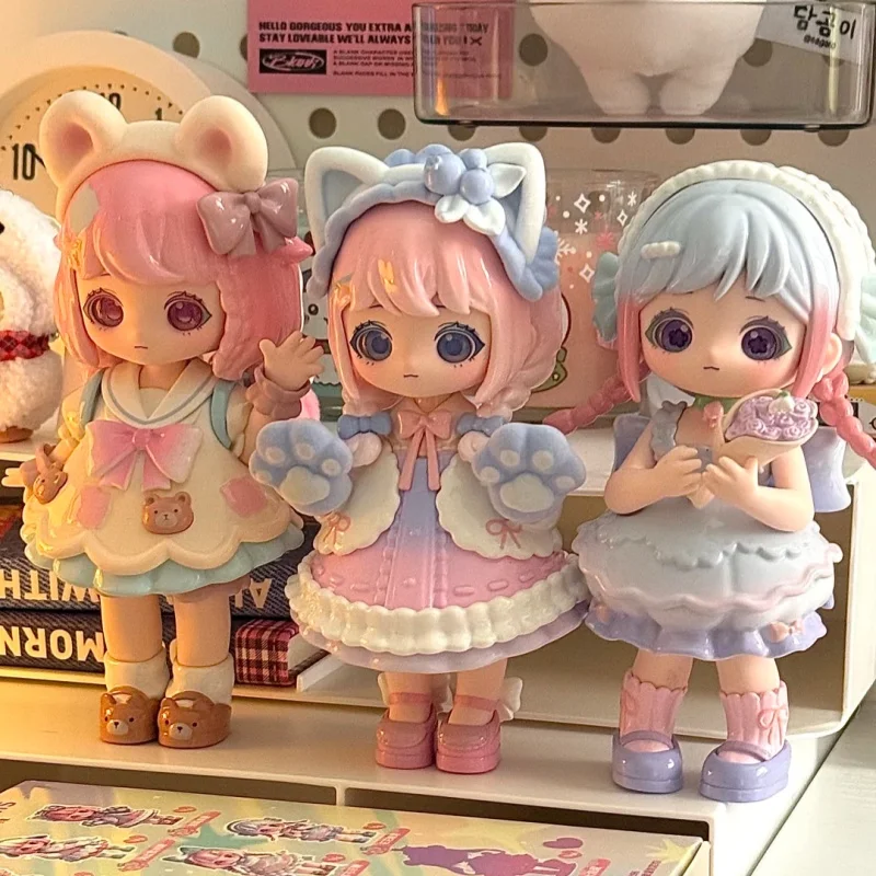 ليرورو مرحبا بكم في بيت الحلوى العصرية البلاستيكية صندوق أعمى اللعب لطيف التماثيل منضدية الحلي هدايا للأطفال والجامعات