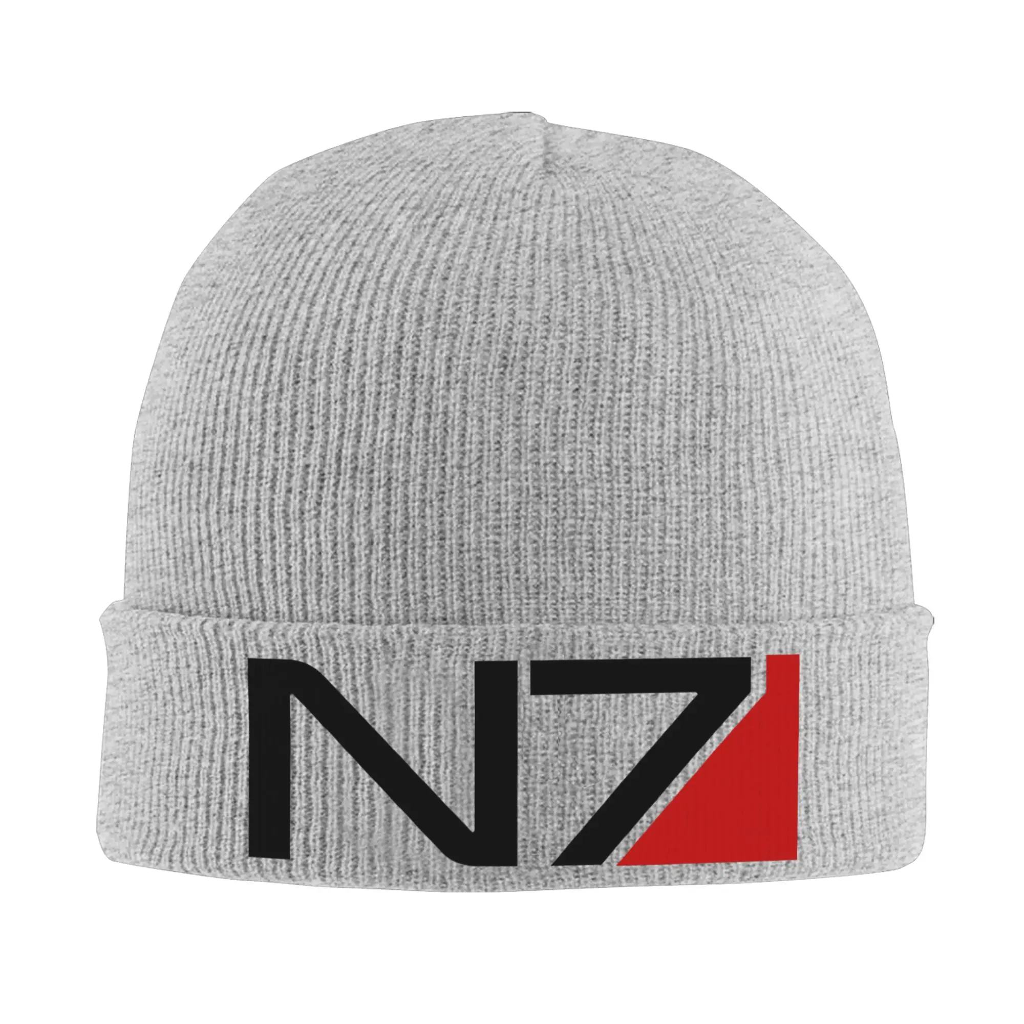 Custom N7 Mass Effect  Bonnet Hats  Hip Hop Knitted Hat For Women Men Warm Winter Video Game Skullies Beanies Caps