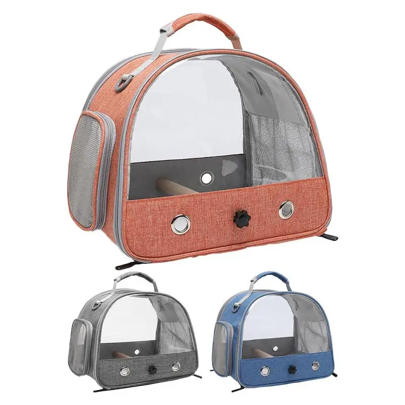 Bird Carrier Bag Travel Bird Backpack Cage Pet Transparent Travel Cage Organizer for Birds Small Pets Hamsters Rabbits Parrots