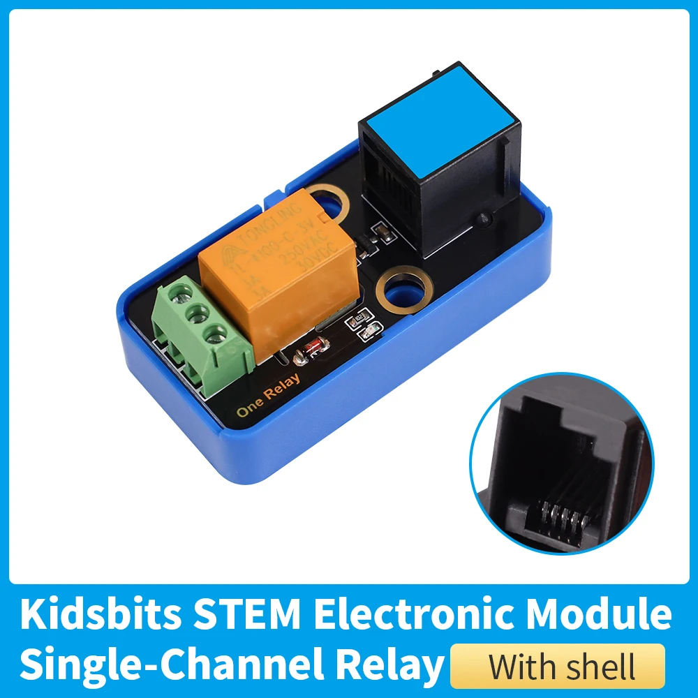 3PCS Kidsbits One Channel Relay Module STEM Electronic Building Blocks Compatible with Lego Blocks for Arduino DIY Project