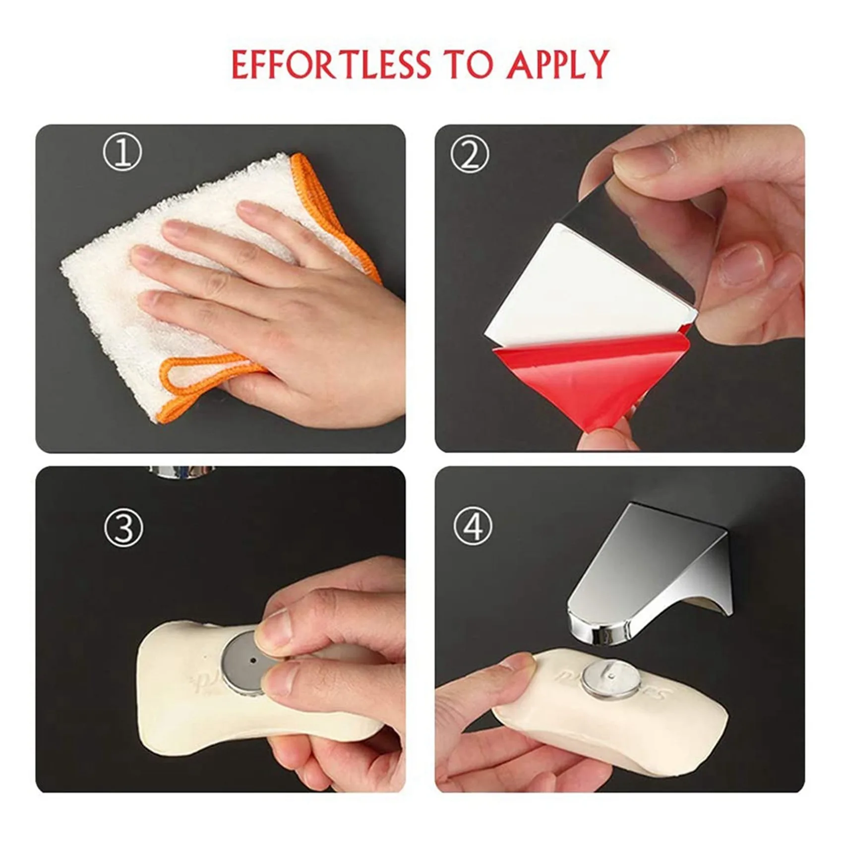 [A92P!】 Soap Holder Magnetic, Soap Dishes Wall Mounted,Soap Dish Easy To Use,For Bathroom Wall,Kitchen Sink,Etc