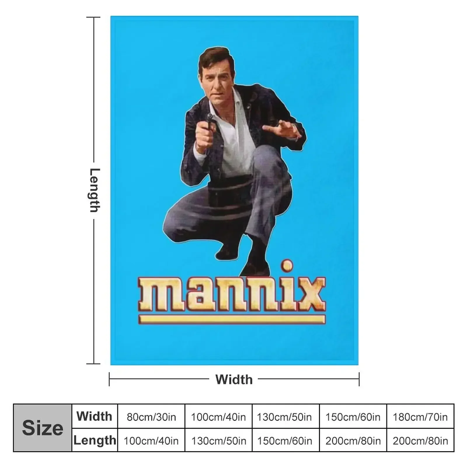 Mannix Retro Vintage 60s 70s Tribute Throw Blanket