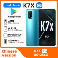 Oppo K7x 5g SmartPhone Android 6.5inch LCD 90hz Screen CPU Dimensity 720  48MP Camera  5000mAh Battery  Android  Used Phone