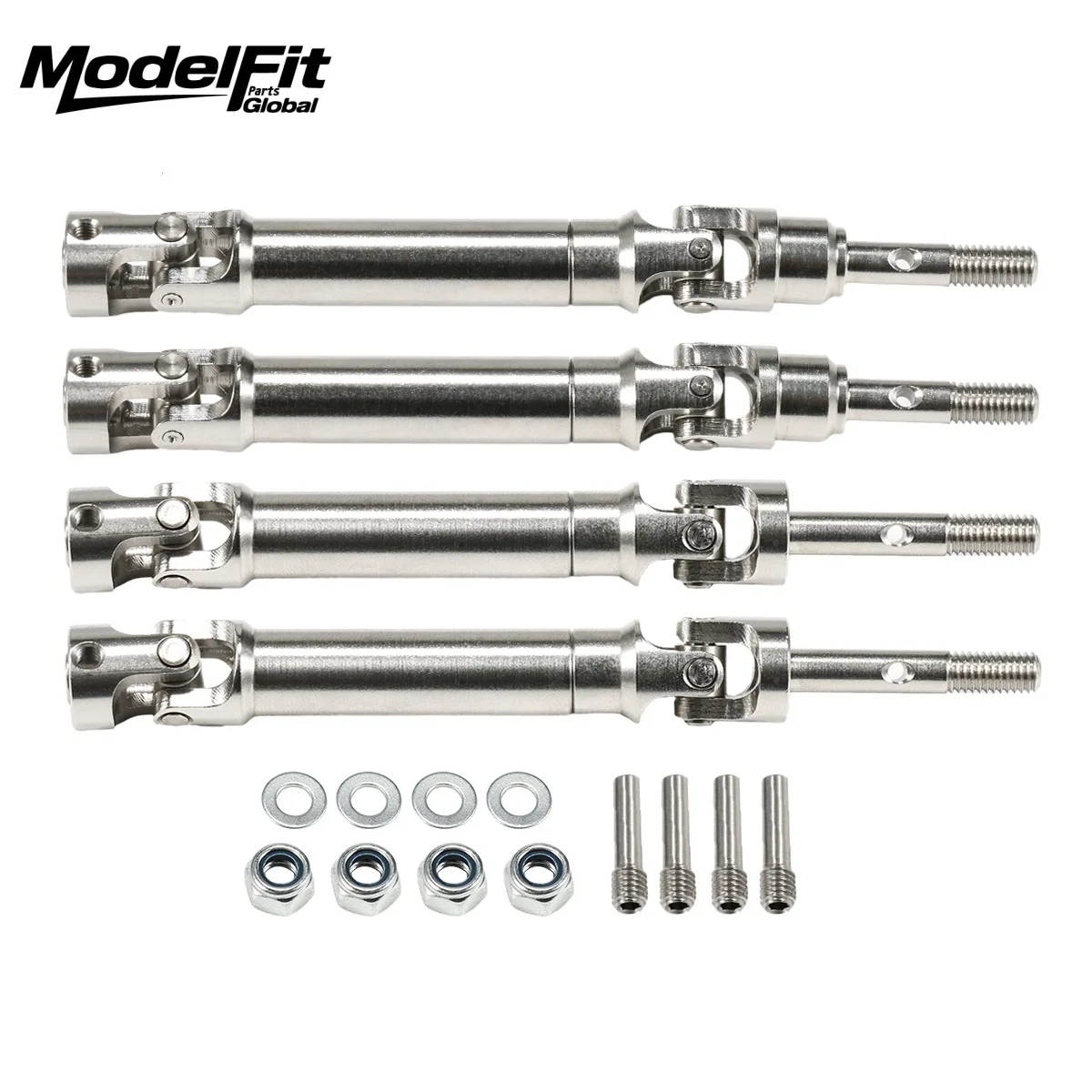 Front Rear Stainless Steel Drive Shaft Universal Joint Driveshaft For 1/10 RC Truck SLASH 4X4 XVL Rustler Stampede Hoss HQ727