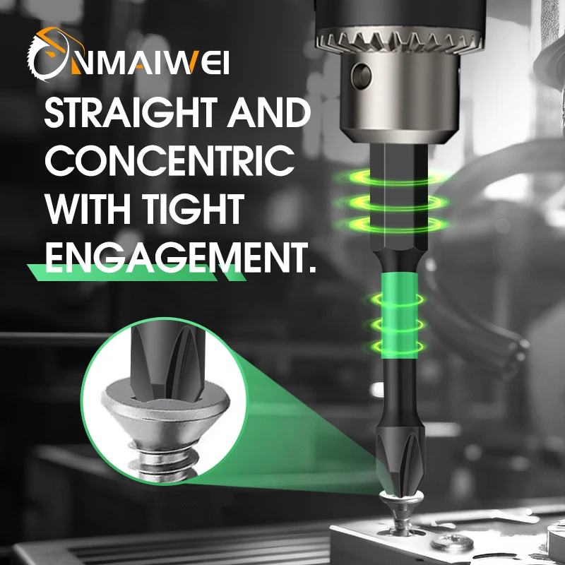 Imagem -02 - Magnetic Anti-slip Phillips Screwdriver Bit Grupo Hex Shank Longo Cross Impact Driver Bit para Power Drilling