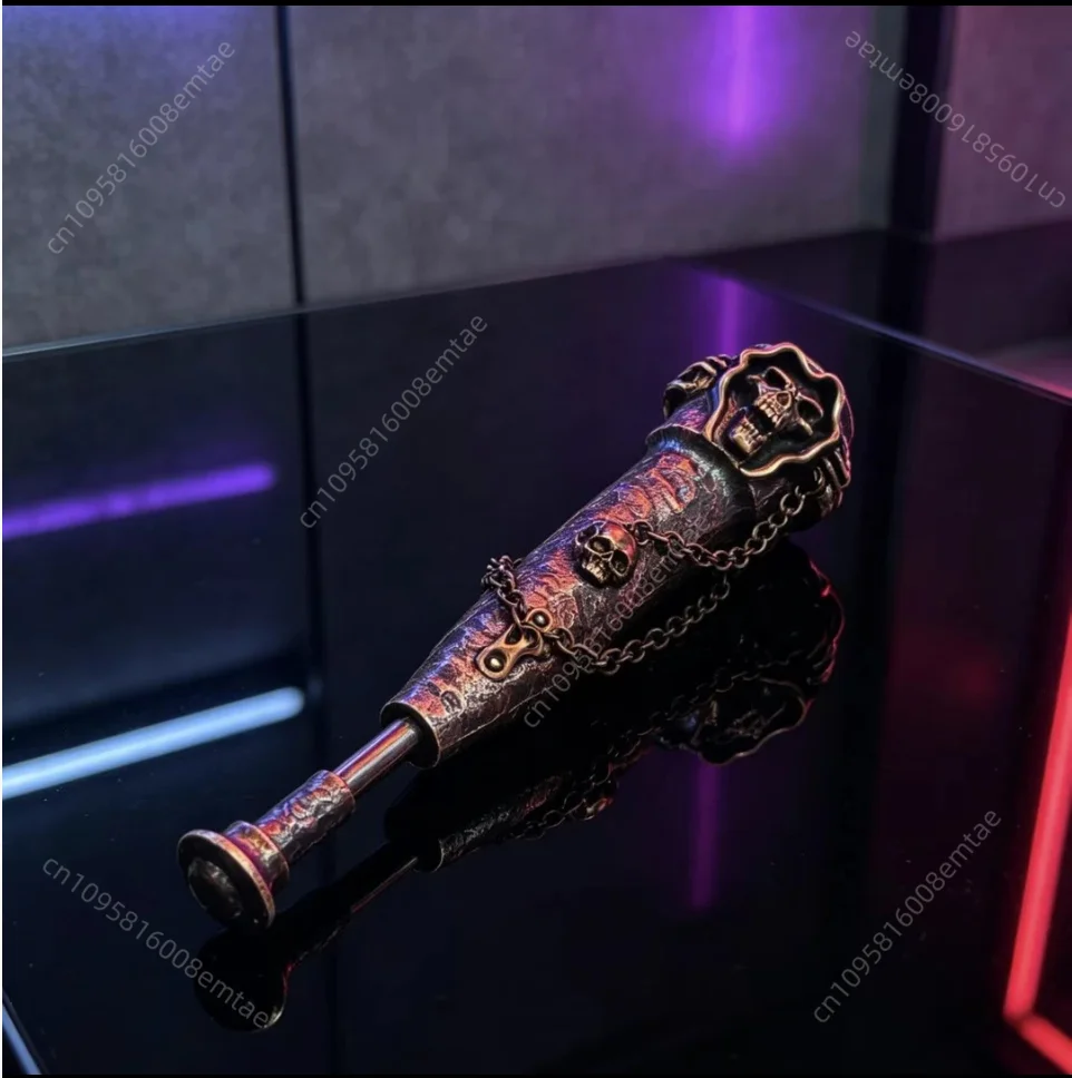 new Retro Vintage Brass Torch Lighter Skeleton Industrial Engraved Custom Fuel Lighter Men's Collector's Ornament