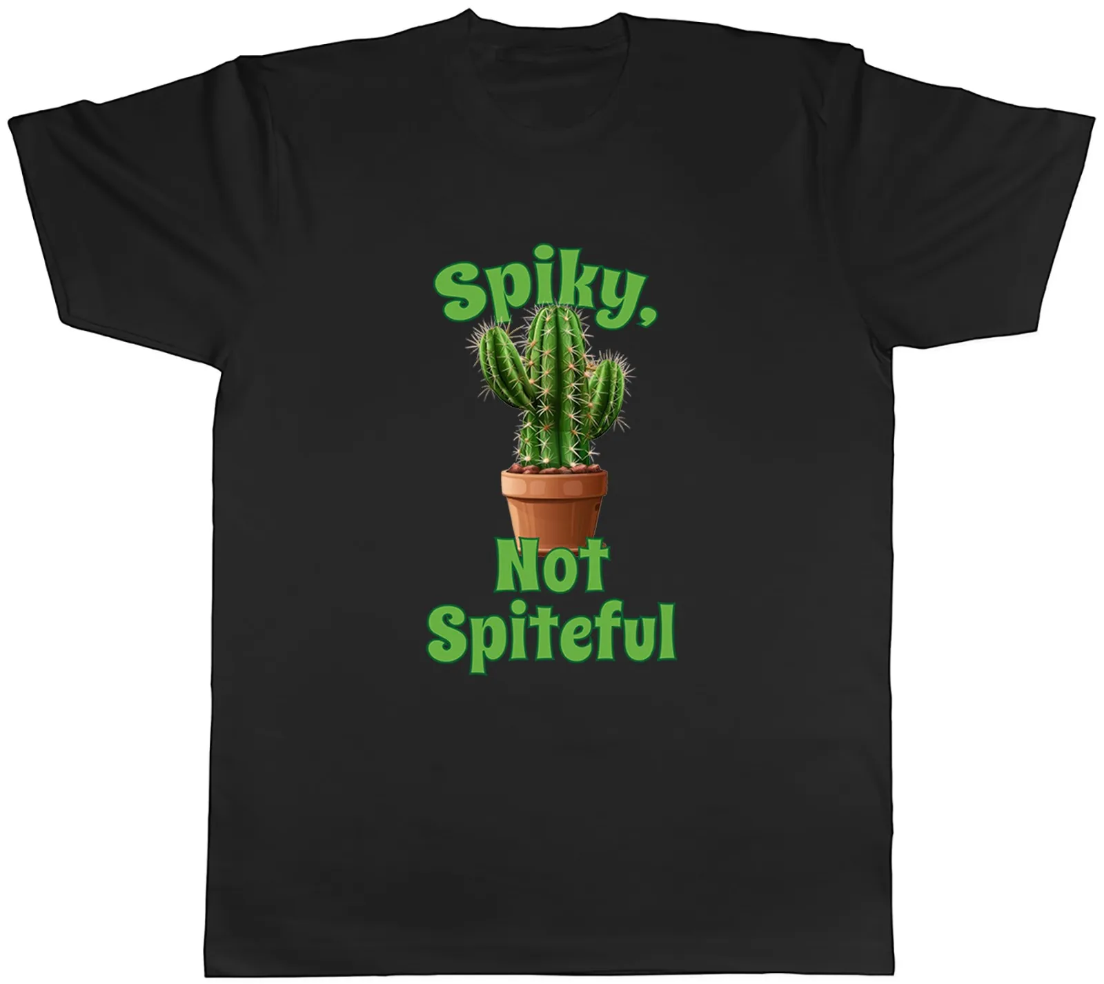 Spiky Not Spiteful Funny Cactus Cacti Plant Mens T-Shirt Tee Gift Top