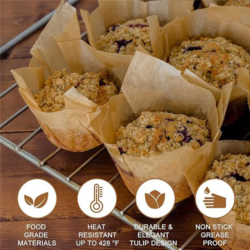 Tulp Cupcake Trays Food Grade Olie Papier Cupcake Trays Standaard Tulp Cupcake Trays Geschikt Voor Diverse Festivals-[A002]