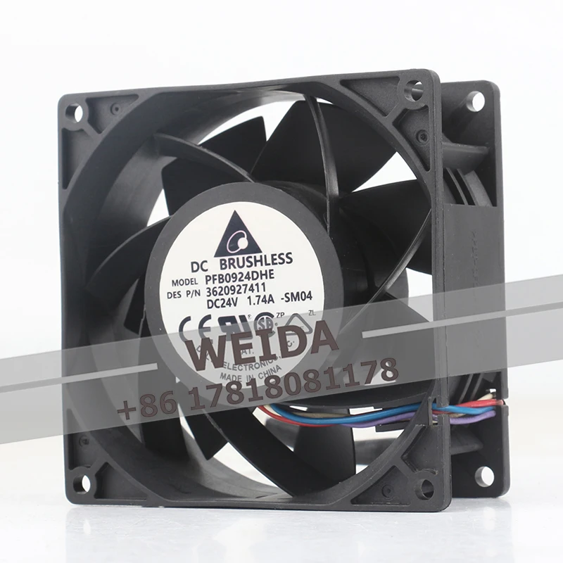 Delta 24V 1.74A AC EC 9038 PFB0924DHE Cooling Fan 9CM Chassis Frequency Converter 90X90X38MM Ball High air Volume