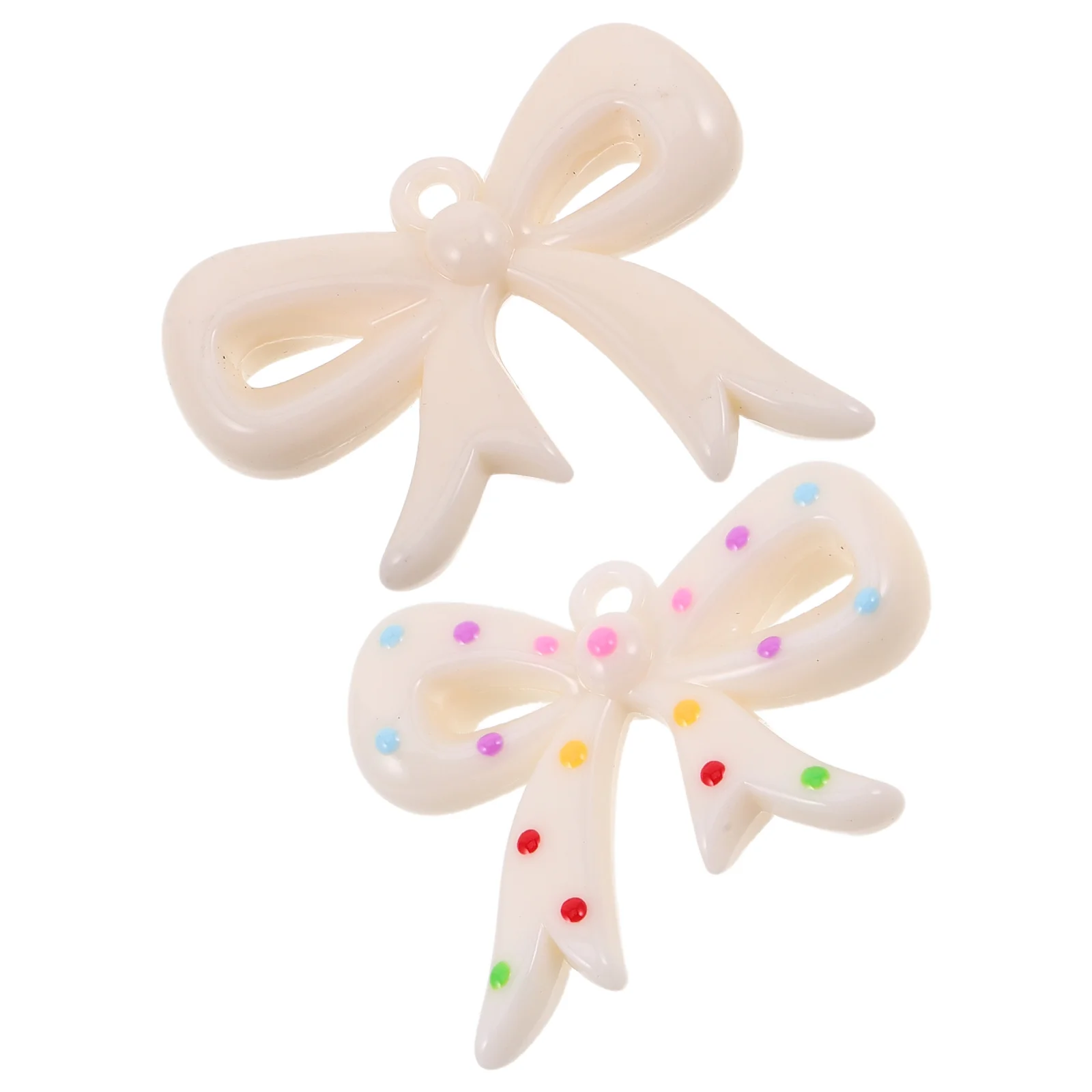 

2pcs Colorful Bow Charms Durable Acrylic Pendant Jewelry Making Necklace Bracelet Earring Accessories for Girls Teens Party