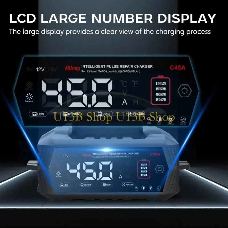 U13B C45A 45A Automotive Battery With Forced Mode And Reverse Polarity Protections For Trucks Car Boats