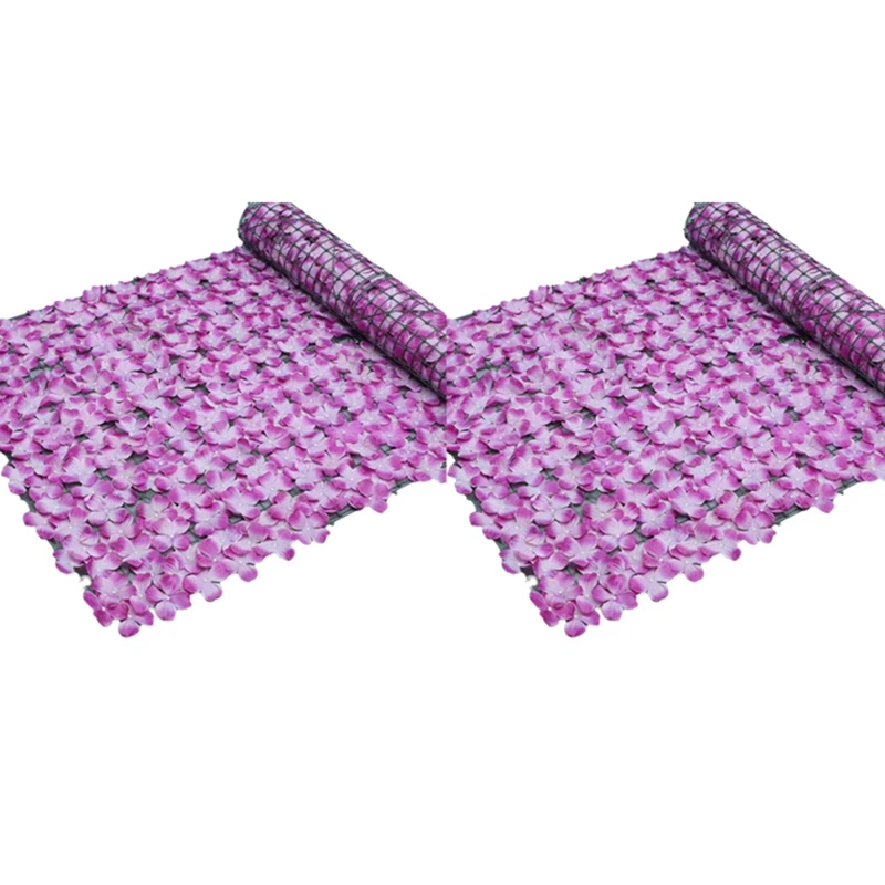 Искусственный цветочный забор, водонепроницаемые лепестки, устойчивые к УФ-излучению, украшение для свадьбы, двора, сада