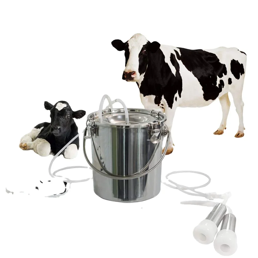 14L Automatic Portable Milking Machine Stainless Steel Single Milk Taking Machine for Cow Sheep Goat