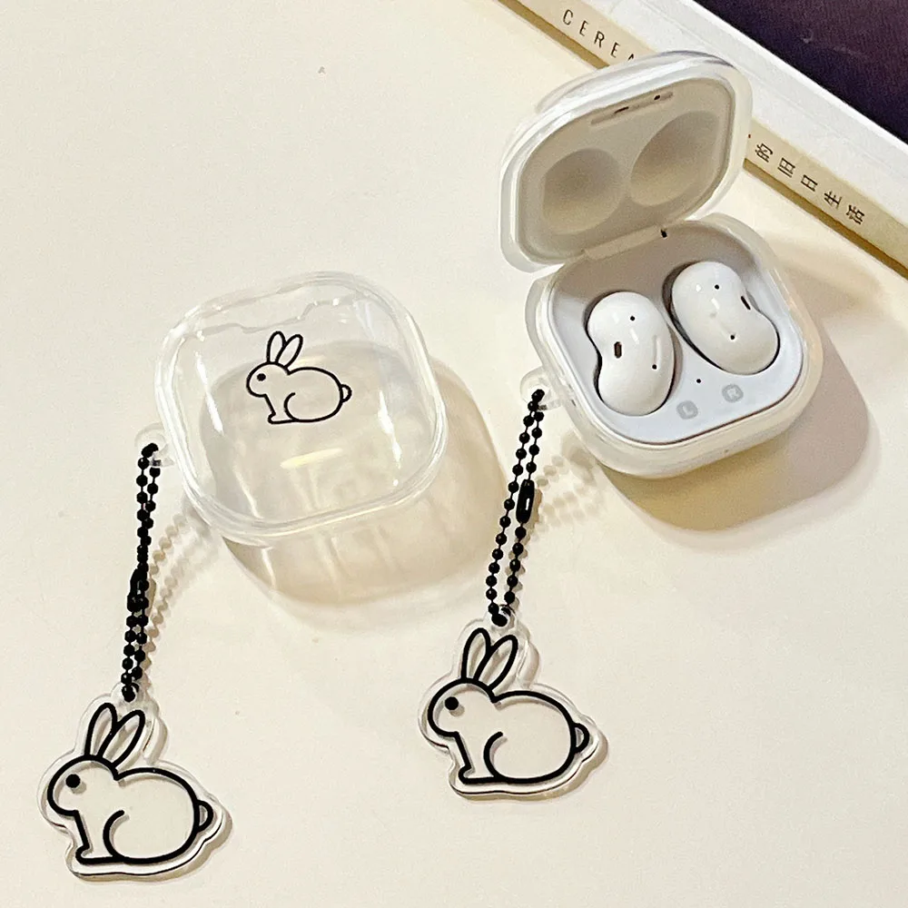 Korean Cat Rabbit Transparent Earphone Case For Samsung Galaxy Buds 2 Pro Buds Live Soft Silicone Cover For Galaxy Buds Pro Jane