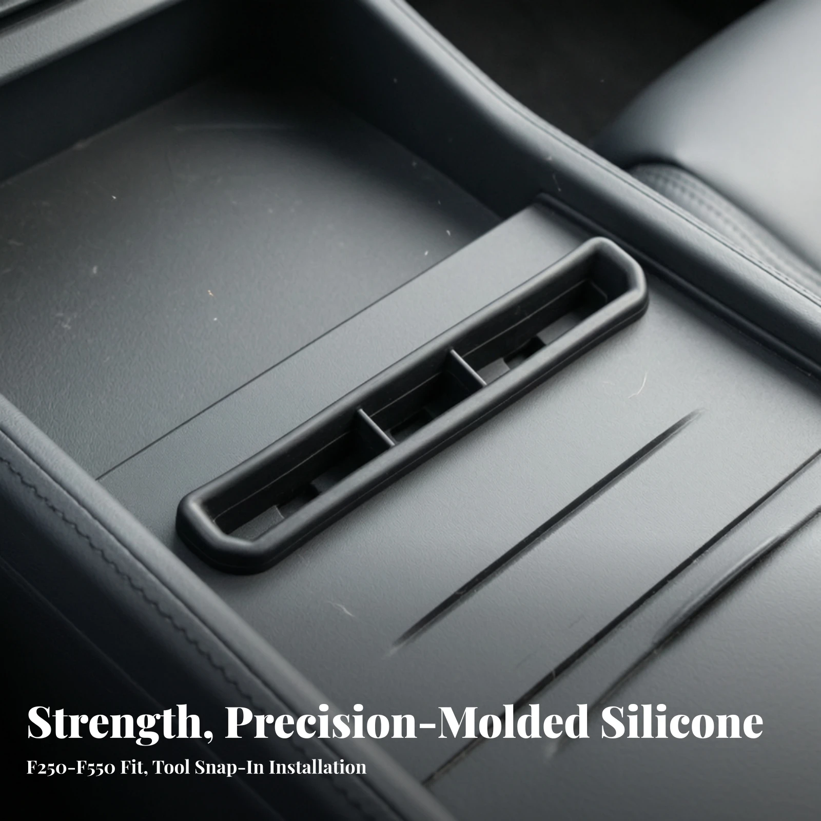 Center Console Tray Snap-on Center-Console Phone Holder Silicone Phone Holder Divided Armrest Insert Tray More Usable Space