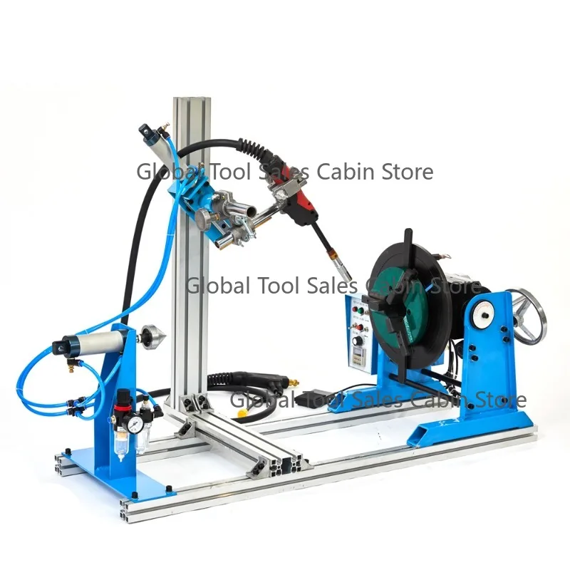 

HD-100 Combinatorial Welding Positioner 100KG Rotary Turntable With WP400 Chuck Pneumatic Torch Holder Center Holder 140/170mm