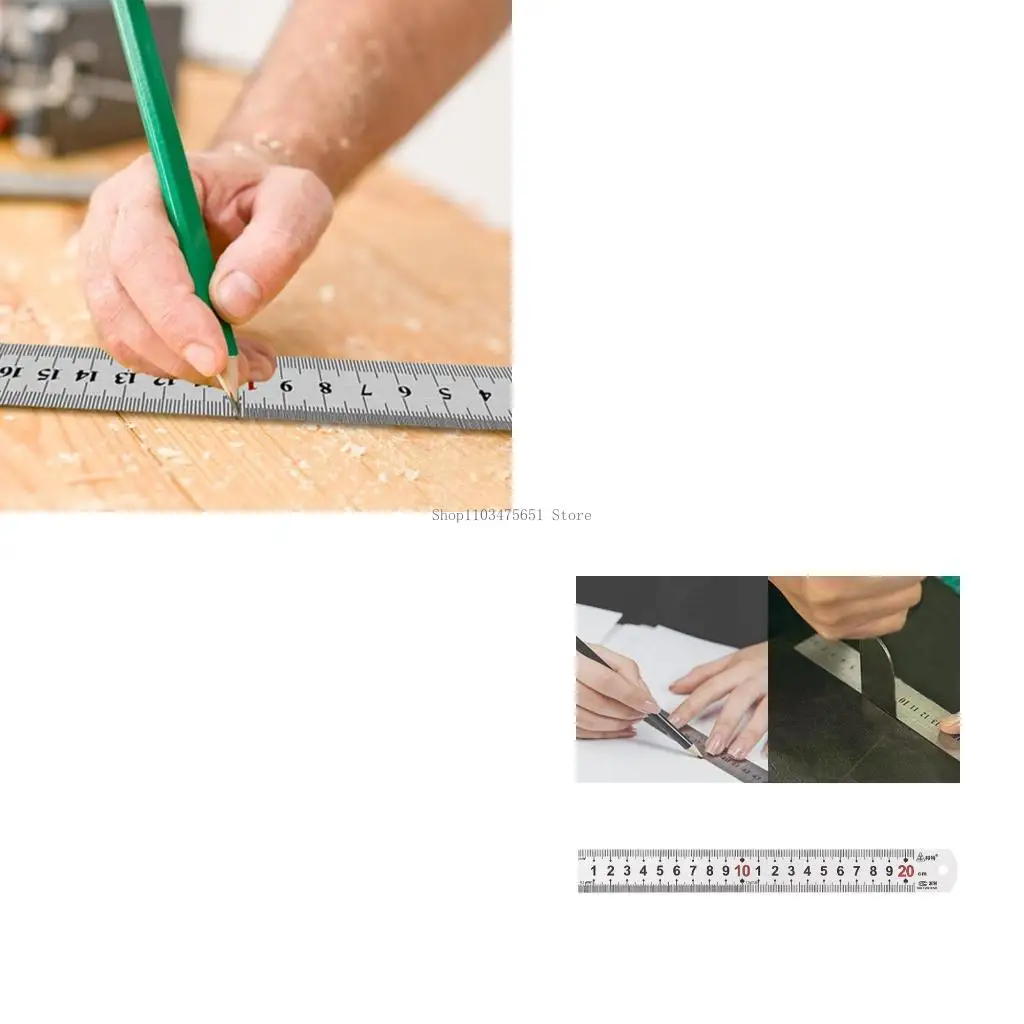 مسطرة من الفولاذ المقاوم للصدأ مسطرة معدنية مسطرة مستقيمة مع دقة مترية وإمبراطورية #1