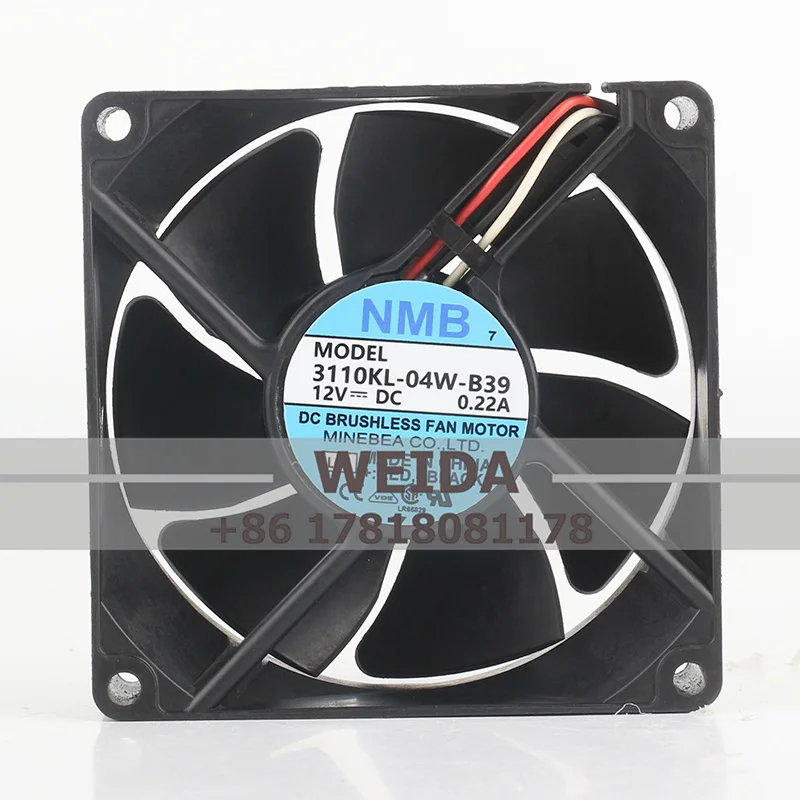 Original NMB 3110KL-04W-B39/ B46 / B56/ B59 / B66/69/79 / B86 / B89/8025 8 cm 12 v 0.22 A chassis cooling fans