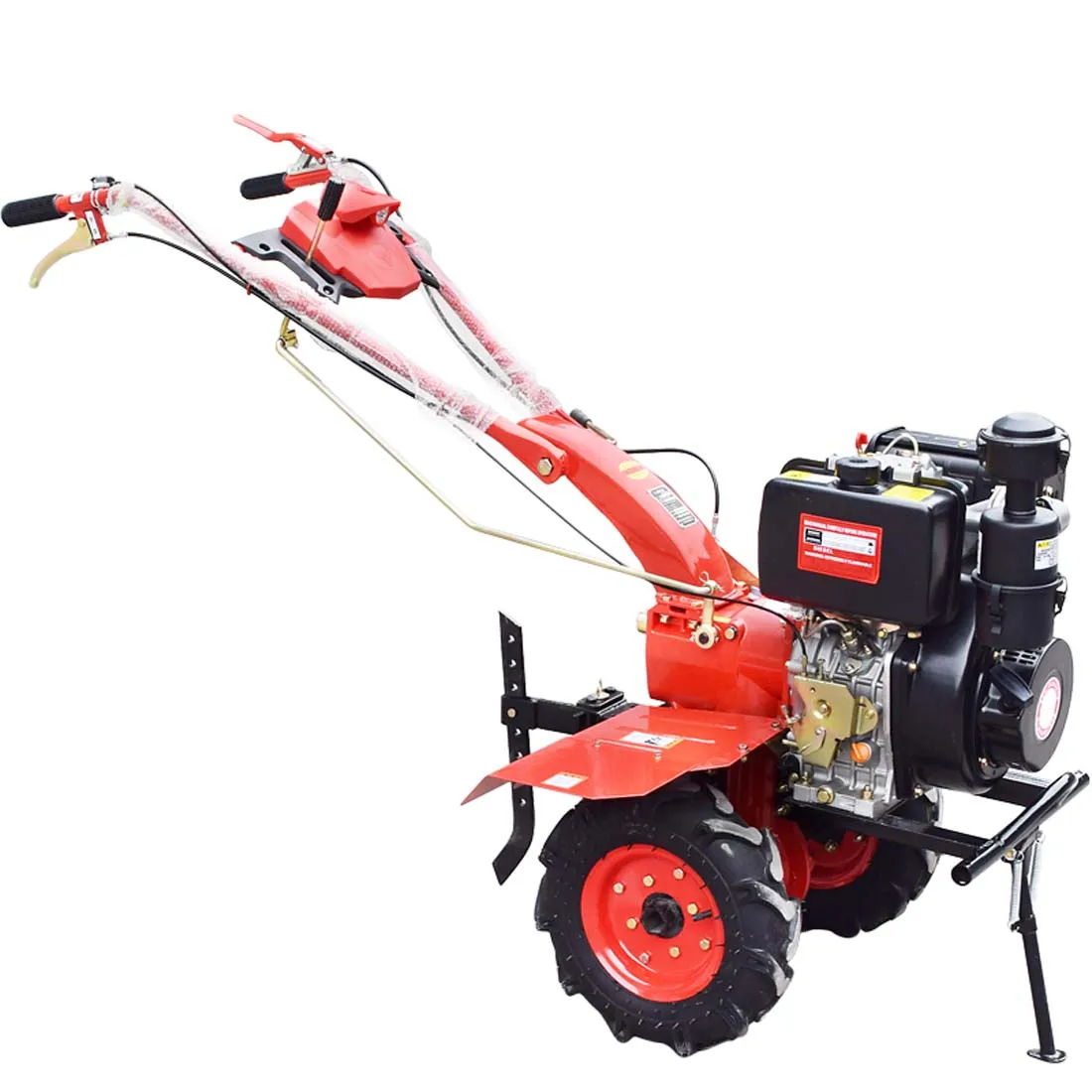 

10 HP Diesel Engine Micro Tiller 188F Air-cooled Diesel Powered Garden Mini Rotary Tiller Multi-function