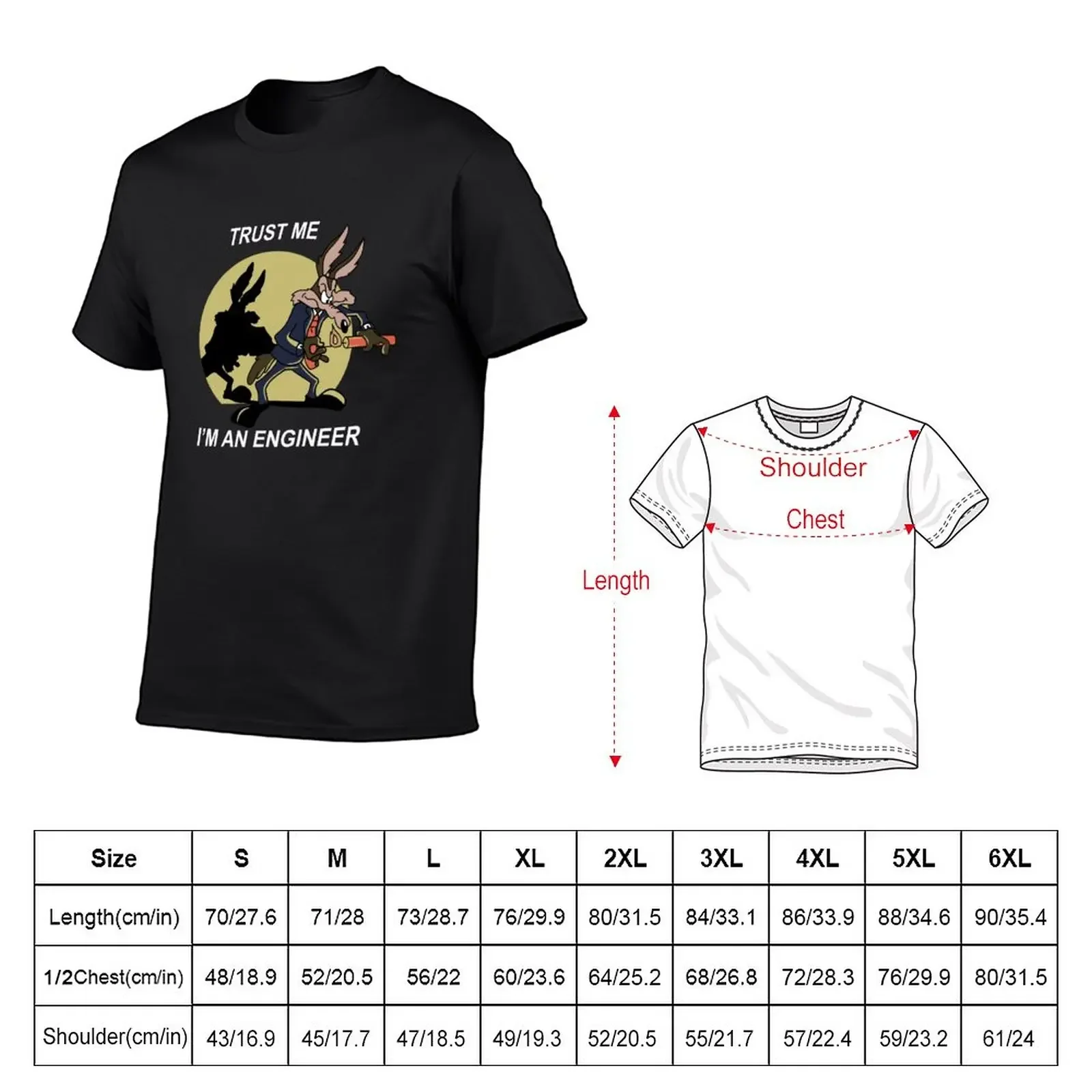 Fashions Engineer t shirt cartoon T-Shirt oversized heavyweights customizeds clothes for men