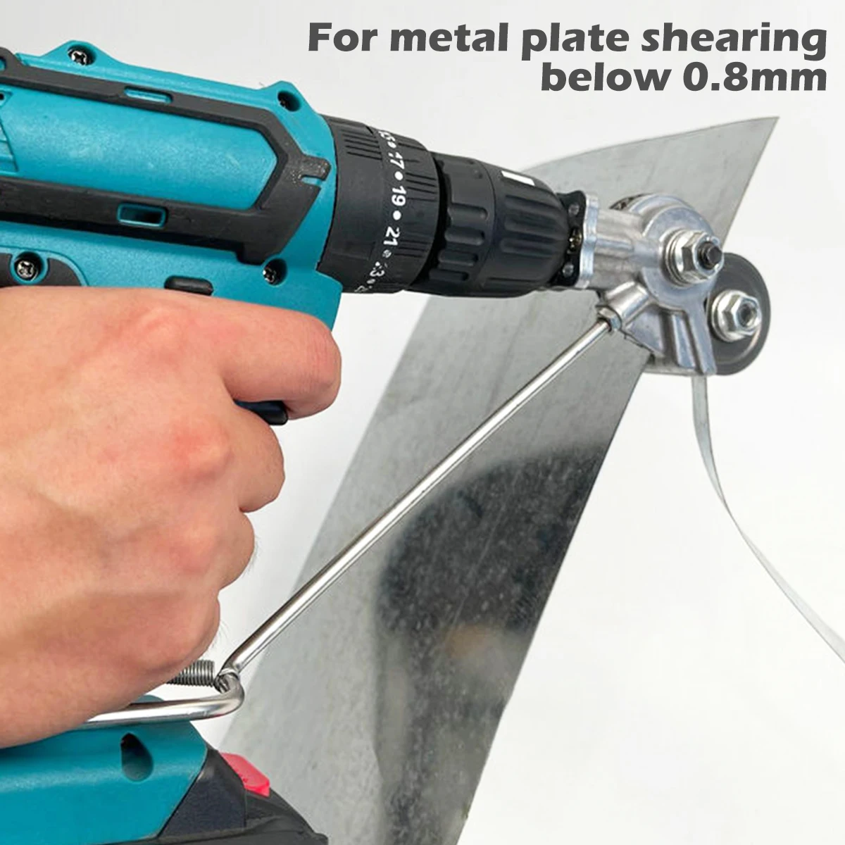 1/2Pcs Electric Drill Cutter Attachment Metal Double Headed Sheet Cutting Tools Cut Plate Punch Shears Drill Plate Cutter Set