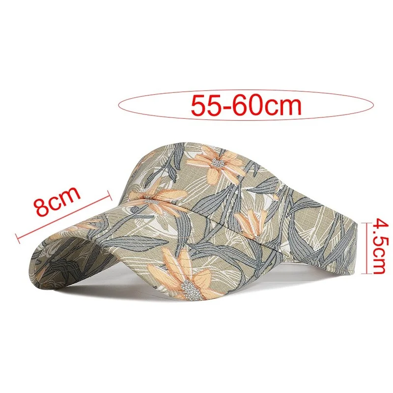 New Summer Running Golf Tennis Caps Adjustable Breathable Sun Hats Print Women Sunscreen Visor Hat UV Protection Sports Caps