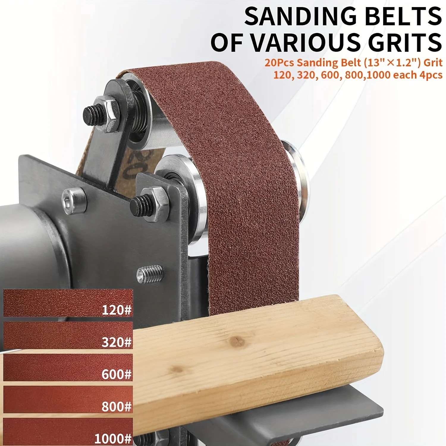 107 штук мини-ленточного шлифовального станка 3-в-1, подходящего для поделок из металла и дерева своими руками, инструментов и ножей (с комплектом)