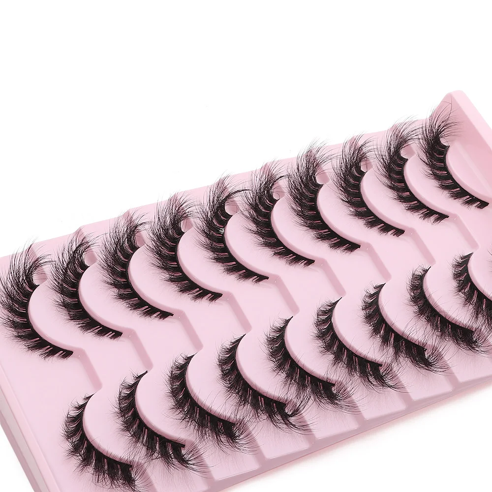 

Women's Beauty 3D Volume Faux Mink Eyelashes Cross Messy Natural Nude Cat Eye Lashes Handmade False Eyelashes Eyelash Extension