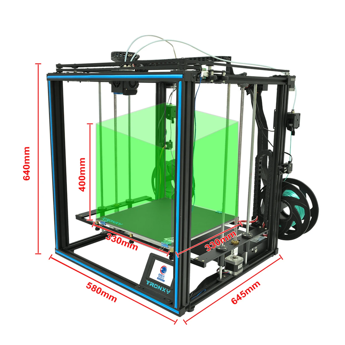 Imagem -02 - Tronxy X5sa2e Fdm Impressora 3d Novo Atualizado em Fdm Extrusora Titan com Nivelamento Automático 330x330x400 mm Alta Precisão