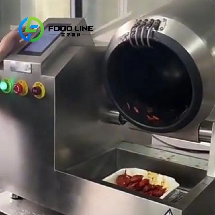 Hot Sale Chinese Food Automatic Cooking Wok 30cm Rotating Pot Stir Fry Fried Rice Smart Robot Cooker