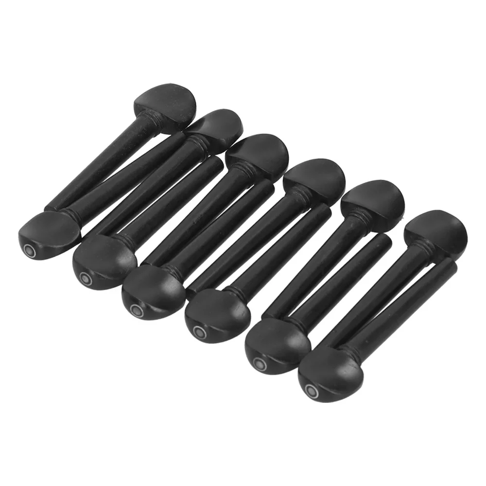  12 قطعة خشب الأبنوس أوتاد ضبط الأبنوس أوتاد خشبية ضبط استبدال أوتاد ضبط الكمان عين السمكة #4