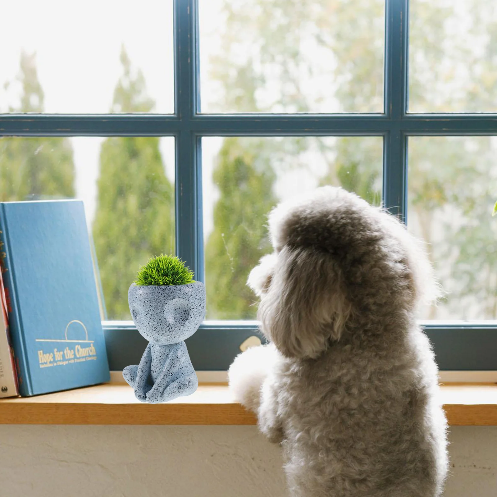 

Mini Stable Resin Cartoon Flower Pot Durable Easy to Clean Cute Planter Pot for Small Plants Succulent Decoration