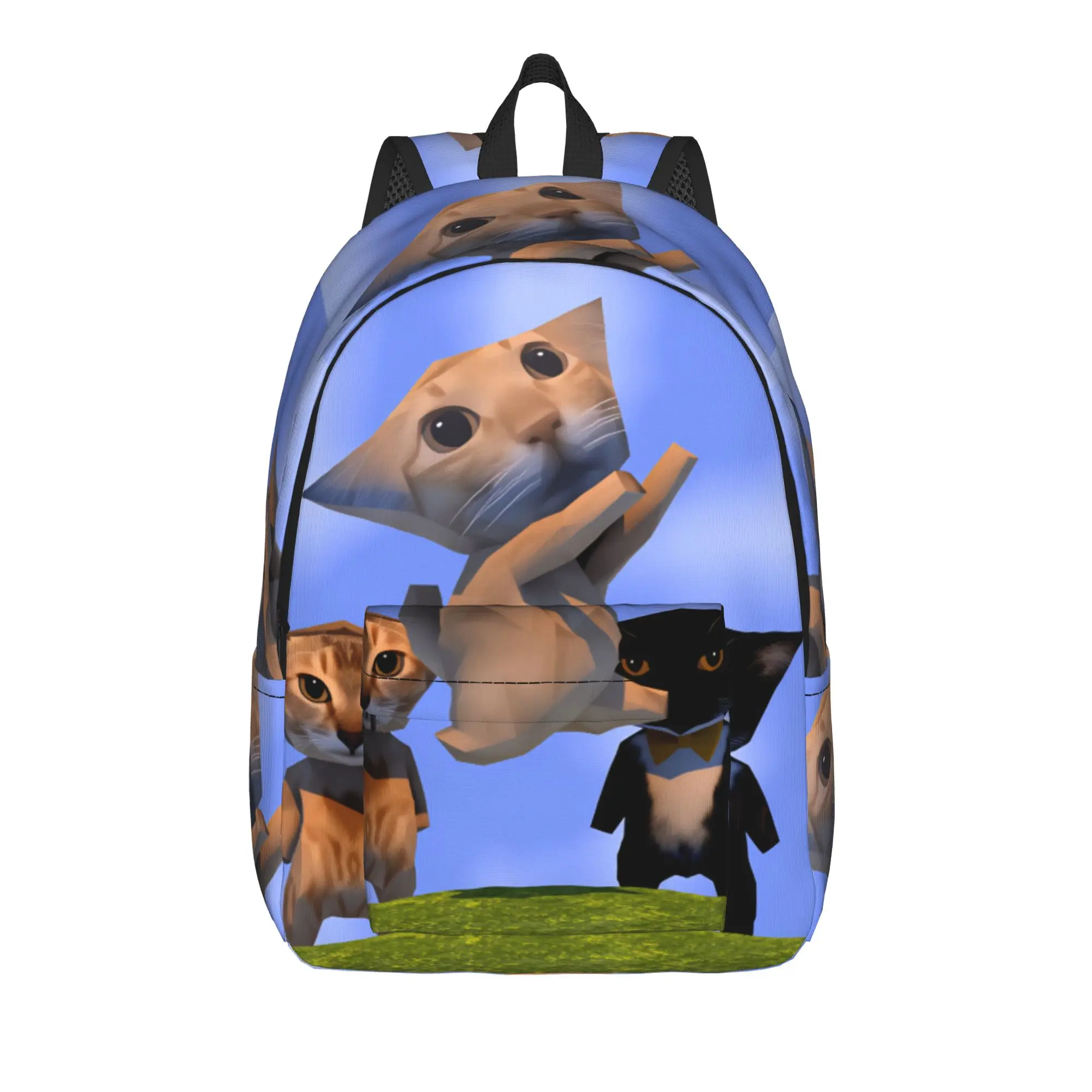 Amigotte Toto~ Meow Meow Dancing Cats Meowl Cat Backpack  Cute Backpacks Male Camping Lightweight School Bags Design Rucksack