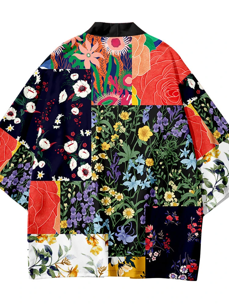 Japanese Kimono Streetwear Men Women Cardigan Harajuku Traditional Clothes Summer Beach Haori Japanese Yukata Kimono Mujer