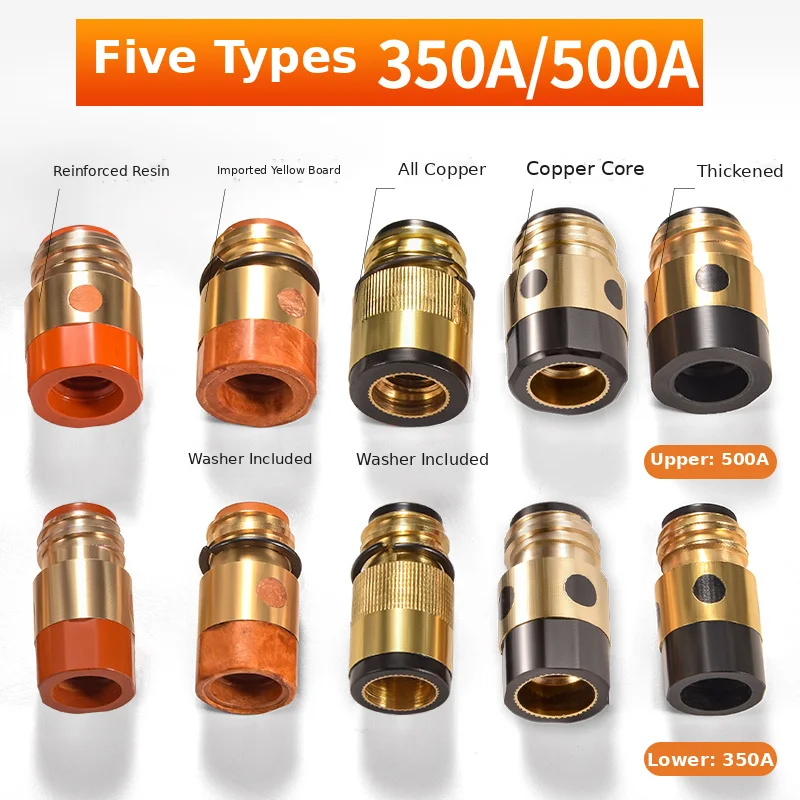 Purple Copper Conductive Nozzle with Insulation Sleeve Gas Shielded Welding Connecting Rod for Welding Protection Two Coating