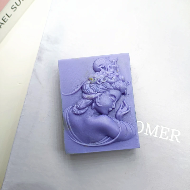 Charming Woman Silicone Mold for Soap Side View Of Beauty Wax Mould Handmade Gift for Festival Birthday Party Human Moulds