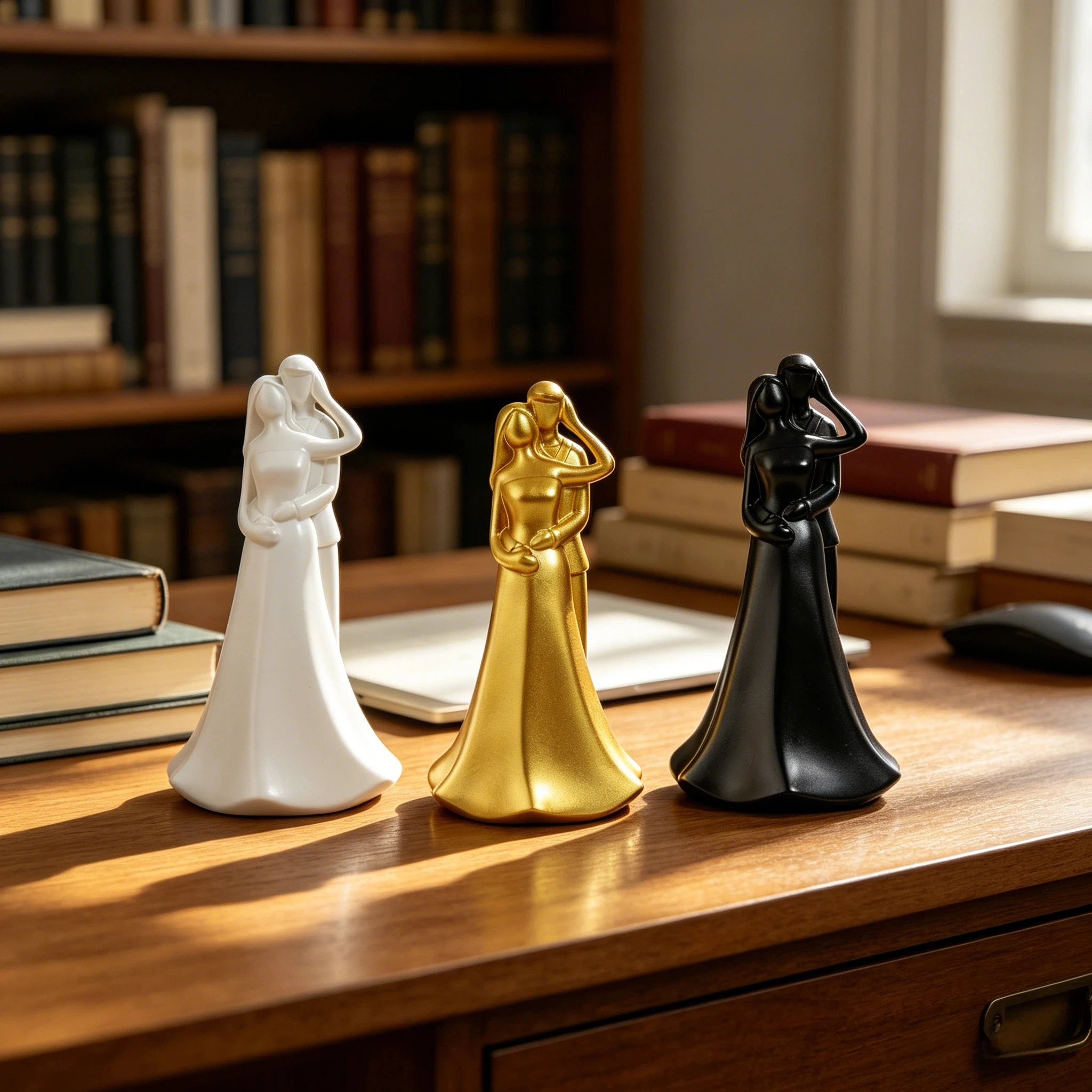 1pc, pure white minimalist couple embracing statue - resin matte texture figure ornament, used for Nordic-style bedroom nightstand decoration, minimalist sideboard display, ins-style living room arrangement, suitable for engagement anniversary gifts, new wedding room decorations, Valentine's Day and Christmas gifts, desktop decorative ornament